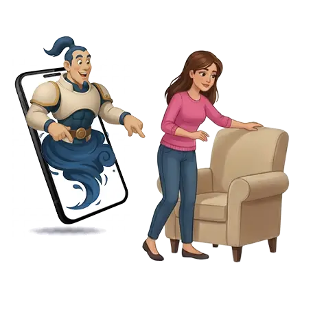 SpeechGenie touch the chair